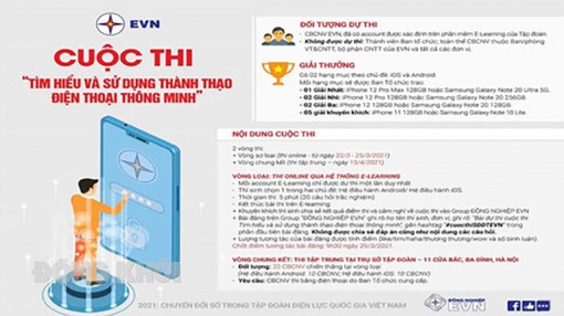 Cuộc thi “Tìm hiểu và sử dụng thành thạo điện thoại thông minh"