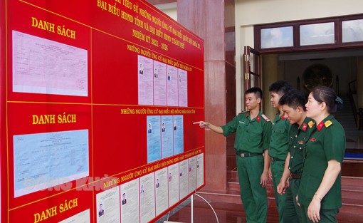 Công tác bầu cử đại biểu Quốc hội khóa XV và đại biểu HĐND các cấp, nhiệm kỳ 2021 - 2026 trong lực lượng vũ trang tỉnh Công tác bầu cử đại biểu Quốc hội khóa XV và đại biểu HĐND các cấp, nhiệm kỳ 2021 - 2026 trong lực lượng vũ trang tỉnh