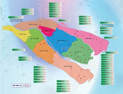 [Infographics] Thông tin dịch Covid-19 tại Bến Tre, ngày 19-7-2021