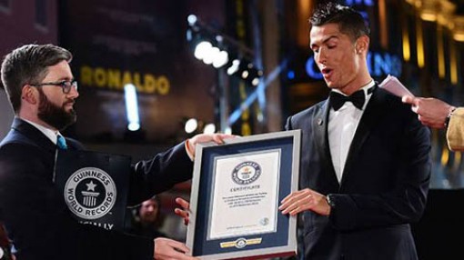 Ronaldo được sách kỷ lục Guinness vinh danh
