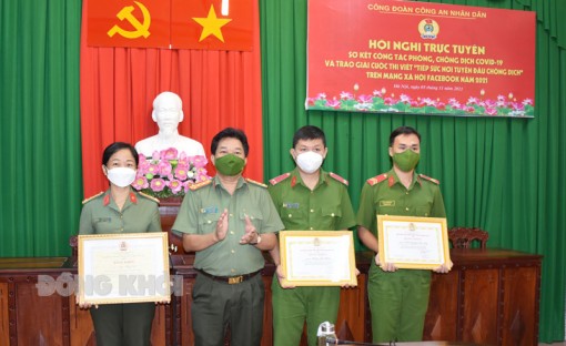 Công đoàn Công an nhân dân trao giải Cuộc thi “Tiếp sức nơi tuyến đầu chống dịch”