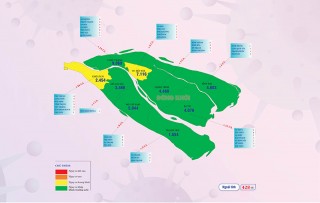[Infographics] Thông tin dịch Covid-19 tỉnh Bến Tre, ngày 9-2-2022