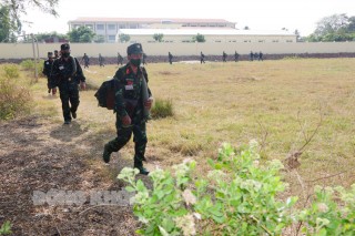 Kiểm tra công tác luyện tập chuyển trạng thái sẵn sàng chiến đấu tại huyện Ba Tri, tỉnh Bến Tre