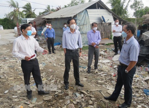 Khảo sát việc thu gom, xử lý rác thải tại xã An Hiệp, huyện Ba Tri