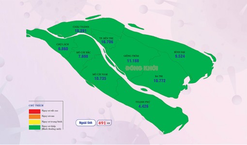 [Infographics] Thông tin dịch Covid-19 tỉnh Bến Tre, ngày 28-5-2022