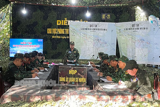 Bình Đại nâng cao chất lượng diễn tập khu vực phòng thủ Bình Đại nâng cao chất lượng diễn tập khu vực phòng thủ