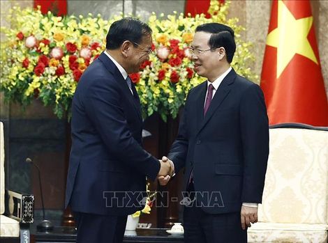 Chủ tịch nước tiếp Phó thủ tướng, Bộ trưởng Ngoại giao và Hợp tác quốc tế Campuchia