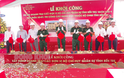 Khởi công xây dựng công trình Doanh trại các đơn vị Bộ Chỉ huy Quân sự tỉnh Khởi công xây dựng công trình Doanh trại các đơn vị Bộ Chỉ huy Quân sự tỉnh