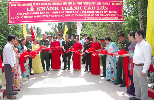 Khánh thành cầu Lớn tại thị trấn Phước Mỹ Trung