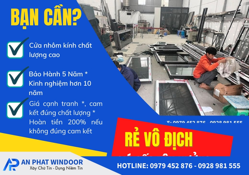An Phát Windoor chuyên cung cấp cửa nhôm hệ 55 chất lượng