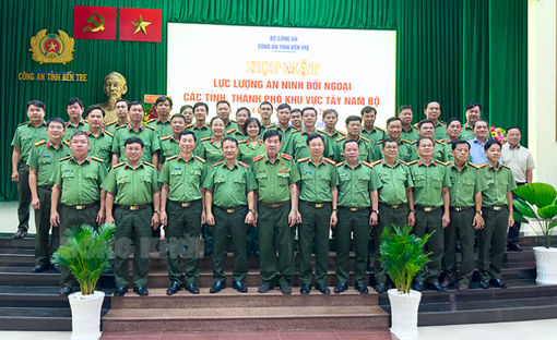 Công an Bến Tre tổ chức họp mặt lực lượng An ninh đối ngoại các tỉnh, thành phố khu vực Tây Nam Bộ lần thứ 13 năm 2023