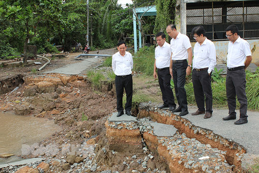 Khảo sát tình hình sạt lở trên địa bàn Châu Thành