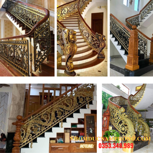 Nhôm đúc Nam Phong nhà xưởng lắp đặt mẫu cổng, cầu thang nhôm đúc trọn gói