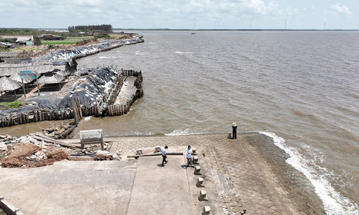 Tình trạng xâm thực, xói lở bờ biển ở huyện Ba Tri diễn biến phức tạp