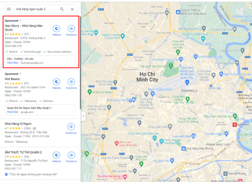 Quảng cáo trên Google Map - Giải pháp lên TOP thần tốc và bền vững Quảng cáo trên Google Map - Giải pháp lên TOP thần tốc và bền vững
