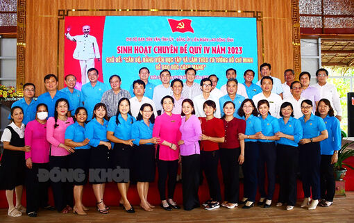 Phối hợp sinh hoạt chuyên đề “Cán bộ, đảng viên học tập và làm theo tư tưởng Hồ Chí Minh về đạo đức cách mạng”