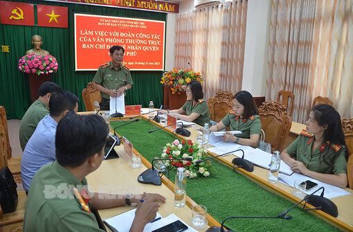 Văn phòng Thường trực Ban Chỉ đạo về nhân quyền Chính phủ làm việc tại Bến Tre