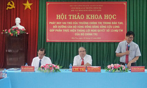 Hội thảo khoa học Phát huy vai trò của Trường Chính trị trong đào tạo, bồi dưỡng cán bộ vùng đồng bằng sông Cửu Long