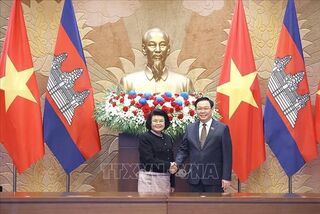 Chủ tịch Quốc hội Campuchia kết thúc tốt đẹp chuyến thăm chính thức Việt Nam
