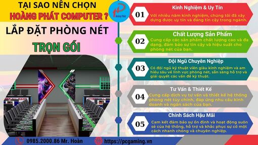 Cùng Tin học Hoàng Phát xây dựng đẳng cấp phòng net của bạn!
