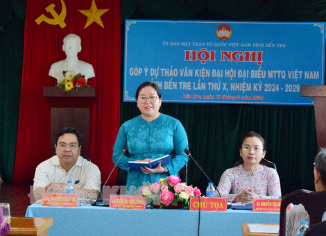 Hội nghị góp ý dự thảo Văn kiện Đại hội đại biểu MTTQ Việt Nam tỉnh lần thứ X, nhiệm kỳ 2024 - 2029