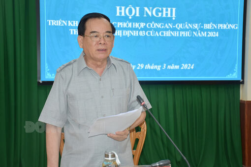 Triển khai công tác phối hợp Công an - Quân sự - Biên phòng trong thực hiện Nghị định số 03/2019/NĐ-CP của Chính phủ, năm 2024