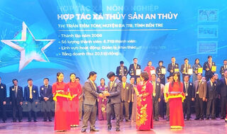 Hợp tác xã Thủy sản An Thủy đạt giải thưởng Ngôi sao hợp tác xã Việt Nam năm 2024