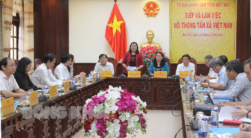 UBND tỉnh tiếp và làm việc với Thông tấn xã Việt Nam