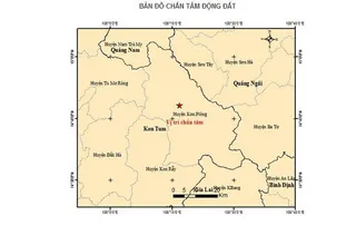 Kon Tum: Một trận động đất có độ lớn 3,9 xảy ra tại Kon Plông