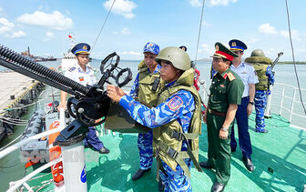 Bộ Tổng Tham mưu kiểm tra công tác sẵn sàng chiến đấu tại Bộ Tư lệnh Vùng Cảnh sát biển 3