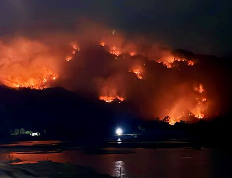 An Giang: Cháy lớn trên núi Dài và núi Cô Tô