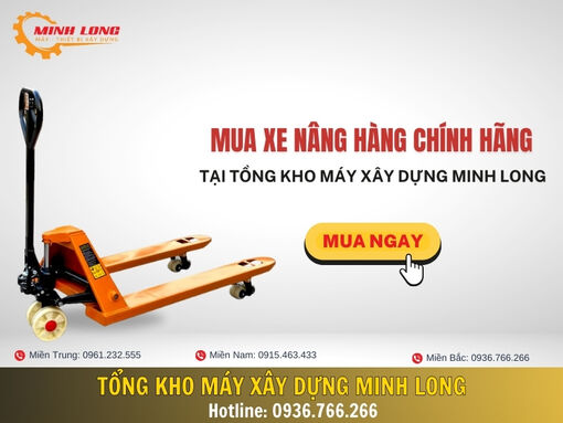 Cập nhật bảng giá xe nâng tay được ưa chuộng nhất 2024