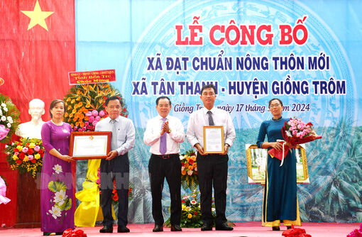 Công bố xã Tân Thanh đạt chuẩn nông thôn mới năm 2024
