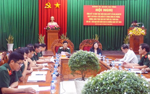 Đảng ủy Quân sự tỉnh hội nghị tổng kết 10 năm thực hiện Nghị quyết số 689