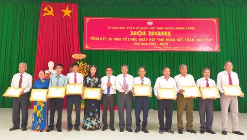 Ủy ban MTTQ Việt Nam các cấp huyện Giồng Trôm thực hiện hiệu quả các mặt công tác trọng tâm nhiệm kỳ 2019 - 2024