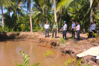 Kiểm tra công tác phòng chống thiên tai và tìm kiếm cứu nạn tại huyện Mỏ Cày Nam