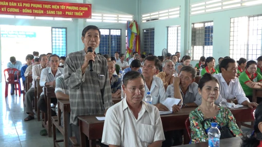 Đại biểu HĐND tỉnh, huyện Chợ Lách tiếp xúc cử tri xã Phú Phụng