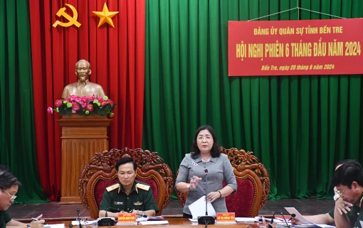 Hội nghị Đảng ủy Quân sự tỉnh phiên 6 tháng đầu năm 2024