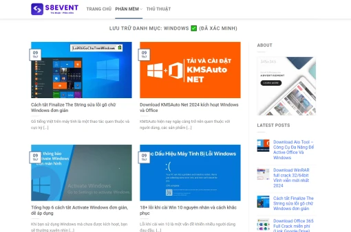 S8EVENT.vn - Chuyên trang chia sẻ về kiến thức phần mềm, công nghệ