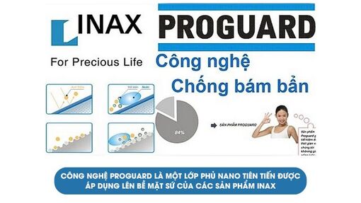 Công nghệ chống bám bẩn PROGUARD bồn cầu INAX hiệu quả