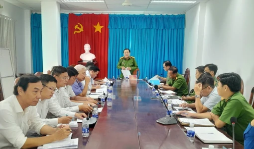 Kiểm tra công tác phòng, chống tội phạm, tệ nạn xã hội và xây dựng phong trào toàn dân bảo vệ an ninh Tổ quốc tại huyện Mỏ Cày Nam