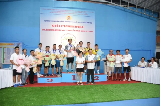 Giải Pickleball ngành Ngân hàng tỉnh Bến Tre lần II năm 2024 kết thúc thành công