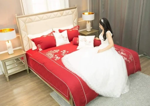 Thắp lửa đêm tân hôn với bộ chăn ga gối đệm cưới từ changagoidem.co