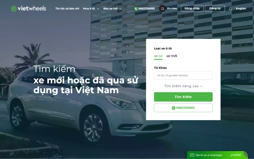 Vietwheels - Thị trường mua bán ô tô trực tuyến mới của Việt Nam