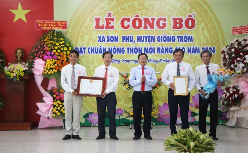 Xã Sơn Phú (Giồng Trôm) đạt chuẩn xã nông thôn mới nâng cao