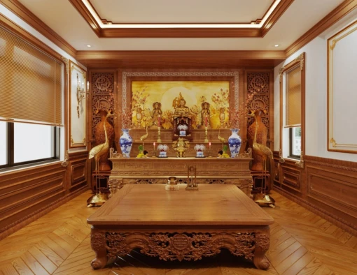 Bật mí cách thiết kế phòng thờ trang nghiêm, hợp phong thủy