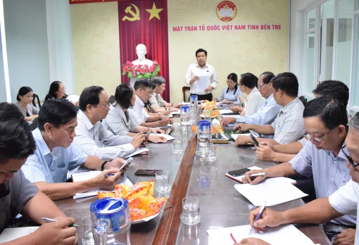 MTTQ Việt Nam tỉnh họp dư luận xã hội và tình hình tôn giáo tháng 8-2024