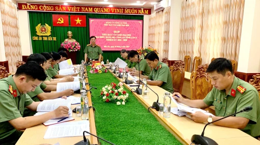 Họp Tiểu ban văn kiện Đại hội X Đảng bộ Công an tỉnh, nhiệm kỳ 2025 – 2030