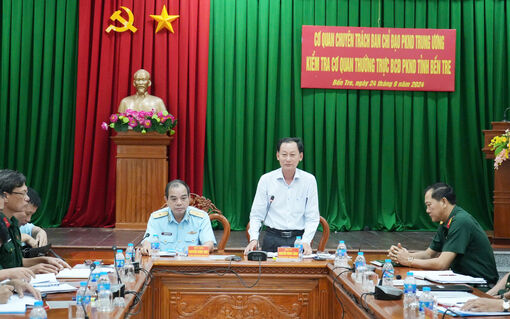 Ban Chỉ đạo phòng không nhân dân Trung ương làm việc tại tỉnh