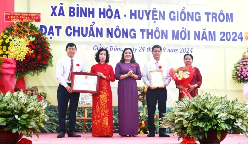 Bình Hòa (Giồng Trôm) đạt chuẩn xã nông thôn mới